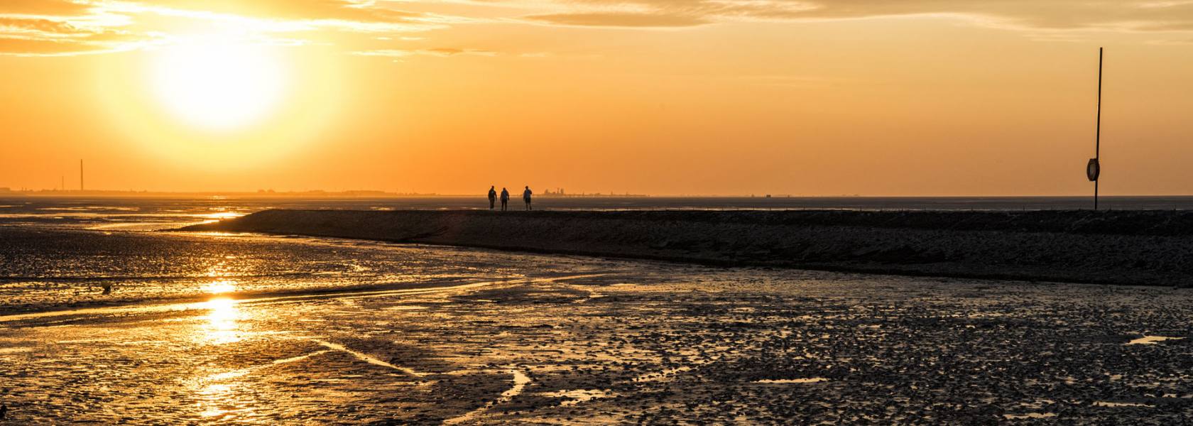 Sonnenuntergang im Wattenmeer, © Florian Trykowski