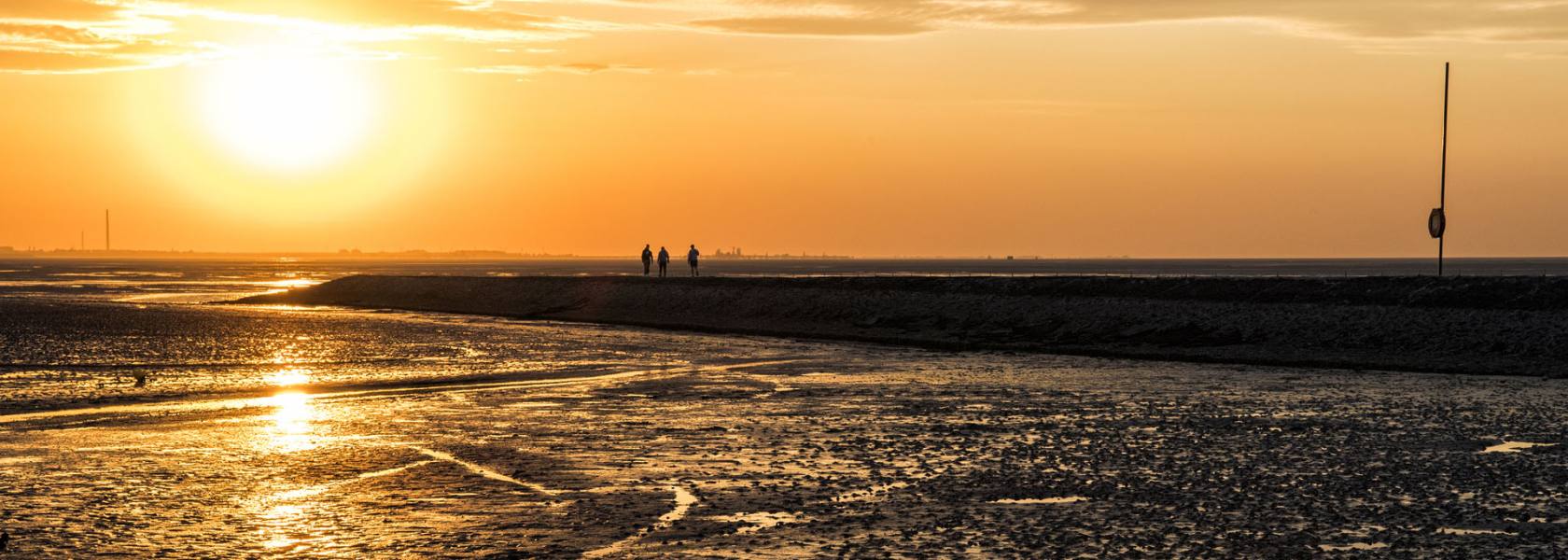 Sonnenuntergang im Wattenmeer, © Florian Trykowski